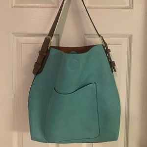 Faux Leather Hobo Bag